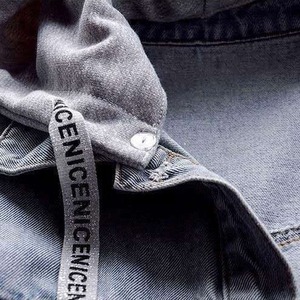 Chaqueta Vaquera <span class=keywords><strong>de</strong></span> Invierno con Diseño <span class=keywords><strong>de</strong></span> Logotipo Personalizado, Estilo Vintage Desgastado, Resistente, con Botones, <span class=keywords><strong>de</strong></span> Secado Rápido, Corte Holgado, con Capucha y Bolsillos <span class=keywords><strong>Grandes</strong></span> - Product Image 3