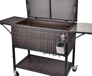 Hoge Druk Schuimende Techno 80QT Rolling Rotan Koeler Winkelwagen 80QT Amazon - Product Image 5