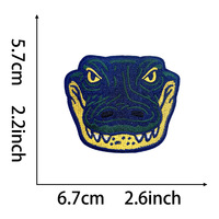 Patch en tissu pour broderie, motif animal créatif, Floride, pour la conception, vente directe d'usine en Chine