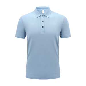 เสื้อโปโลผ้าฝ้ายสีทึบระบายอากาศได้ดีแขนสั้นสำหรับสวมใส่ทุกวัน - Product Image 2