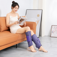 Masseur de jambes électrique à compression d'air BISD BISD-XH102 avec contrôle de la minuterie, chaleur, sans fil, pour la circulation des mollets et le soulagement des œdèmes, 3 modes