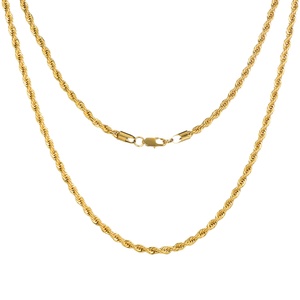 Chaînes en corde torsadées pour hommes, 3mm, 4mm, 6mm, 8mm, 10mm, 12mm, en acier inoxydable, style hip-hop <span class=keywords><strong>rock</strong></span>, collier chaîne cordell, bijoux plaqués or 18K PVD - Product Image 4