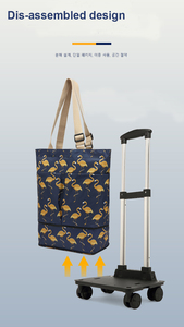 Muti-chức năng mua sắm tote giá cả cạnh tranh phụ nữ Xe đẩy Túi du lịch Trọng lượng nhẹ Túi du lịch với bánh xe xe đẩy Kit - Product Image 4
