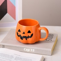 Tasses à café 3D en forme de citrouille de qualité supérieure – Vaisselle en céramique personnalisée pour Halloween, idéale pour les cadeaux d'entreprise