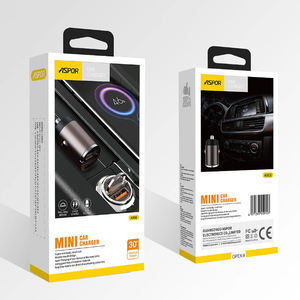 Luxury Custom Printed Window <b>Paper</b> <b>Box</b> With Hanging Hole For Portable Charger & Car Charger Retail Packing - Product Image 4