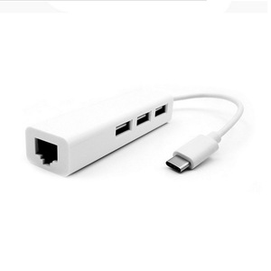 Type <b>C</b> To Rj45 <b>Usb</b> Hub 4 Port Lan <b>Adapter</b> With Ethernet Connector For Laptop Computer - Product Image 3