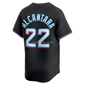 Camiseta de Béisbol Americana Bordada al por Mayor para Hombre, Miami Marlin # 22 Sandy Alcantara 28 Kyle Stowers 39 Eury <span class=keywords><strong>Perez</strong></span> Ropa de Softbol - Product Image 3