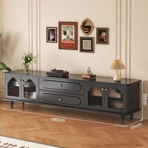 Mueble para TV de Madera Maciza de 180 cm, Estilo Retro Francés, Mueble de Almacenamiento para Sala de Estar - Product Image 1