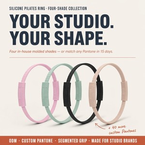 Anillo de Pilates Suave con Logotipo Personalizado, Círculo Mágico de Yoga de 34 cm, Banda de Resistencia Segmentada de Nylon y Goma, Agarre Antideslizante, OEM ODM - Product Image 1