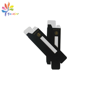 Bán buôn nghệ thuật màu đen hộp giấy rõ ràng cửa sổ dập lá vàng Logo Matt cán in offset để hiển thị các mặt hàng sang trọng - Product Image 2