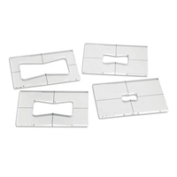 Plaque d'insertion en acrylique transparent, gabarit pour incrustation de nœuds papillon, plaque de base pour routeur en lucite, gabarit de découpe pour routeur
