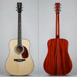 Gabriel Guitarカスタムショップは、ギターコレクション用の手作りのすべてのソリッドD18豪華なOEMマホガニーアコースティックギターを提供します