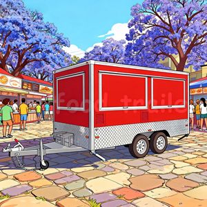 Conteneur remorquable mobile OEM sympa Cuisine Falafel Espresso Hot Sandwich Food Exhibidor Remorque Crêperie Para Empanadas 8x14 - Product Image 1