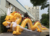 Sculpture gonflable de dragon chinois, gonflable publicitaire durable pour les festivals traditionnels et la décoration des centres commerciaux