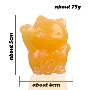 Vente en gros de sculptures en pierre de cristal naturel, Maneki-neko, chat porte-bonheur japonais, pour la décoration - Product Image 6