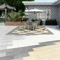 Dalles de sol en porcelaine travertin antidérapantes de 20 mm pour extérieur, jardin, piscine, terrasse, carrelage en marbre