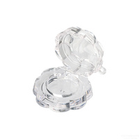 Pot à maquillage en plastique transparent avec logo personnalisé, petit emballage cosmétique pour rouge à lèvres avec trou de suspension