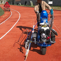 Máquina de Pintura para Señalización Vial SW-9L, de Empuje Manual y Pulverización en Frío, para Contratistas de Marcado y Mantenimiento de Pavimentos