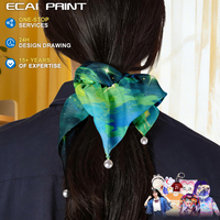 Accessoire de cheveux décoratif personnalisé en usine, style anime, chinois, avec nœud en ruban, élastique à cheveux, chouchou et attache-queue de cheval
