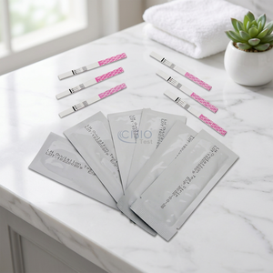 Kits de test de <span class=keywords><strong>prédiction</strong></span> de l'ovulation HCG LH pour <span class=keywords><strong>grossesse</strong></span>, conformes CLIA, vente en gros OEM/ODM - Product Image 2