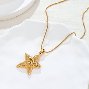 Collana con Ciondolo a Forma di Stella Marina Promise Me in Acciaio Inossidabile 18k, Gioiello di Moda per Vacanze Oceaniche 2026 - Product Image 1