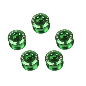 Personnalisé 7075 En alliage D'<span class=keywords><strong>aluminium</strong></span> plaque unique <span class=keywords><strong>escargot</strong></span> pédalier vis Anneau De Chaîne de Vélo Boulon De Roue Route VTT Vélo Disque Vis - Product Image 3