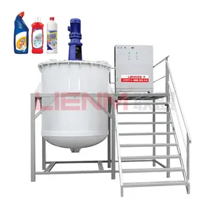 High quality 1000 2000 L chemical mixing tank with stirrer plastic with agitator antiseptic solution making machine