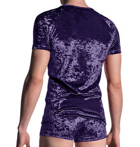 OEM ODM Boxer produttore di cotone personalizzato biancheria <span class=keywords><strong>intima</strong></span> da <span class=keywords><strong>uomo</strong></span> taglie 5XL mutandine in velluto schiacciato t-shirt <span class=keywords><strong>scollo</strong></span> a V traspirante - Product Image 5