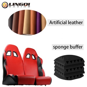 LINGQI Kit de sièges doubles côte à côte avec sièges de course sur rail pour <span class=keywords><strong>karting</strong></span>, <span class=keywords><strong>karting</strong></span>, VTT, UTV, buggy - Product Image 2