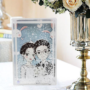 <span class=keywords><strong>2022</strong></span> cadre photo en plastique acrylique pailleté cadre de neige pour mini photos - Product Image 2