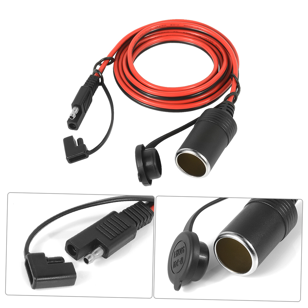 sae connector to cigarette lighter Waterproof 12V 20A Car Charger with SAE Cigarette Lighter Socket