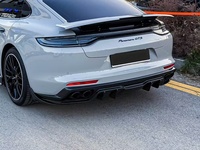 Diffuseur arrière en fibre de carbone sèche de style PK à rigidité élevée, lèvre de pare-chocs arrière, adapté au kit carrosserie de mise à niveau Porsche Panamera 971