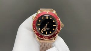 Nouvelle montre de plongée mécanique lumineuse de luxe 2025, design de marque haut de gamme, acier inoxydable rouge, résistance à l'eau 3 ATM - Product Image 3