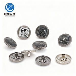 Lianxu <strong>Button</strong> Manufacturer Custom Pattern Logo Round Zinc Alloy <strong>Metal</strong> Golden 4 Part <strong>Button</strong> Press Jubbah Snap <strong>Button</strong> for Clothing - Product Image 3