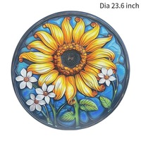 Impression UV cercle cabine fer lettres gris Boho Style Bible versets objets égyptien occidental maison décoration murale 3D Art horloge