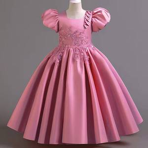 Vestidos Largos de Fiesta de Encaje con Pétalos para Niñas, Primera Comunión, Bodas, Eventos - Product Image 2