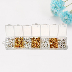 Juego de Cuentas Espaciadoras Doradas y Plateadas de 7 Compartimentos, Cuentas Metálicas para Hacer Joyas, Accesorios DIY, Pulseras y Collares - Product Image 1