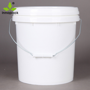Tambor de Plástico PP Blanco de 16L con Tapa y Asas, Grado Alimenticio, para Almacenamiento de Pintura y Miel, Uso Doméstico y Comercial - Product Image 1