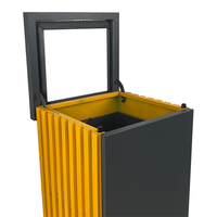Grande poubelle à roulettes en plastique imperméable marron de taille personnalisée poubelle de recyclage pour l'extérieur avec couvercle poubelle à poussière