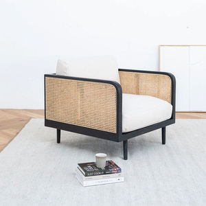 Sofá Moderno de Tela Blanco de Tres Plazas, Diseño Sencillo, Muebles para Sala de Estar, Gimnasio, Villa o Sótano - Product Image 6