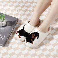 Nouvelle maison confortable pour pantoufles pour hommes femmes teckels Design chaud hiver semelle épaisse chaussures à semelle souple TPR antidérapant