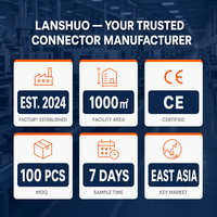 Lanshuo 928999-1 Conector Automotriz de 12V, Terminal de Contacto de Resorte para Crimpado, Bronce Fosforoso Estañado, Hembra 3A, 22-20 AWG