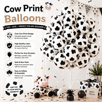 Ballon en latex écologique non toxique de 12 pouces, motif animalier rose doré, imprimé patte de chien, pour décorations de jardin, Ramadan, festif
