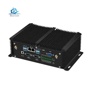 HelorPC i5 8250U Dual Ethernet GPIO RS232/422/485 WiFi Win10 iot Linux 4G LTE 8USB безвентиляторный мини-ПК промышленный компьютер