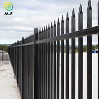 Clôture de sécurité en acier pour jardin et piscine, design à pointes, avec cadre en fer traité thermiquement, directement de l'usine