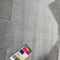 Tapis uni de style crémeux à bords tressés et incurvés, pour salon, chambre haut de gamme, hôtel, salle de séjour, insonorisant et à couverture complète