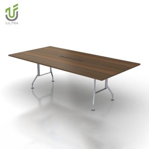 IULTRA Gran 16 pies Diseño moderno Negro Rectangular <span class=keywords><strong>Mesa</strong></span> <span class=keywords><strong>de</strong></span> <span class=keywords><strong>juntas</strong></span> MDF Muebles <span class=keywords><strong>de</strong></span> oficina para 14 <span class=keywords><strong>personas</strong></span> para hoteles y escuelas - Product Image 1