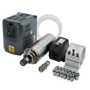 400Hz 24000RPM 110V 220V 380V 3KW Husillo refrigerado por agua ER20 Juego de pinzas 3KW Kit de husillo con inversor 4KW para trabajar la madera - Product Image 1