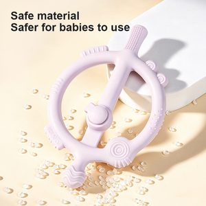Mordedor de Silicona Suave con Diseño de Paja, Rellenable con Agua, Juguete Refrigerante para Bebés con Dolor de Dentición - Product Image 5