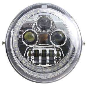 Super luminoso faro nero moto LED <span class=keywords><strong>V</strong></span>-<span class=keywords><strong>rod</strong></span> con anello alone per <span class=keywords><strong>Harley</strong></span> - Product Image 4